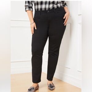 Talbots Plus Size HIGH-WAIST STRAIGHT-LEG JEANS - BLACK NEW